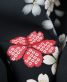 卒業式袴レンタルNo.562[シンプル]黒・グレー赤絞り風桜